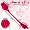 Rose Flower Dual-Head Vibrating Egg & Telescopic Massager
