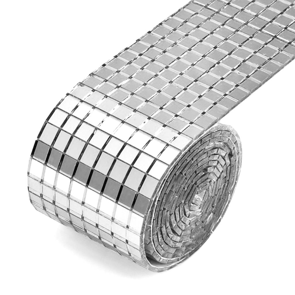 Самоклеящаяся мозаичная плитка Leeseph, диско-плитка 5x5 мм, квадратная зеркальная мозаичная плитка для внутреннего оформления, художественный коллаж своими руками