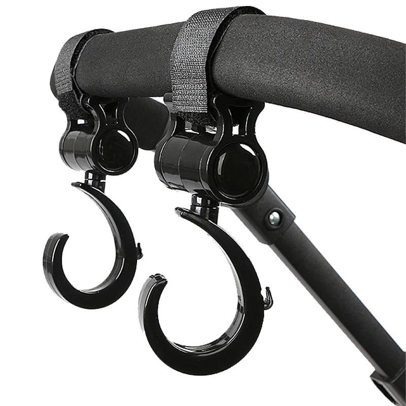 360° Rotating Velcro Pram Hooks – Set of 2