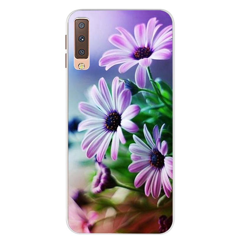 Чехлы для Samsung Galaxy A7 2018, силиконовый цветной чехол для телефона, чехол для Samsung A7 2018 A750 A750F, защитный корпус 6,0 дюймов