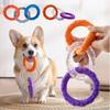 Игрушка для жевания собак TPR Чистка зубов Игрушки для домашних животных Интерактивная устойчивая к укусам 3-кольцевая игрушка для маленьких и средних собак Товары для животных