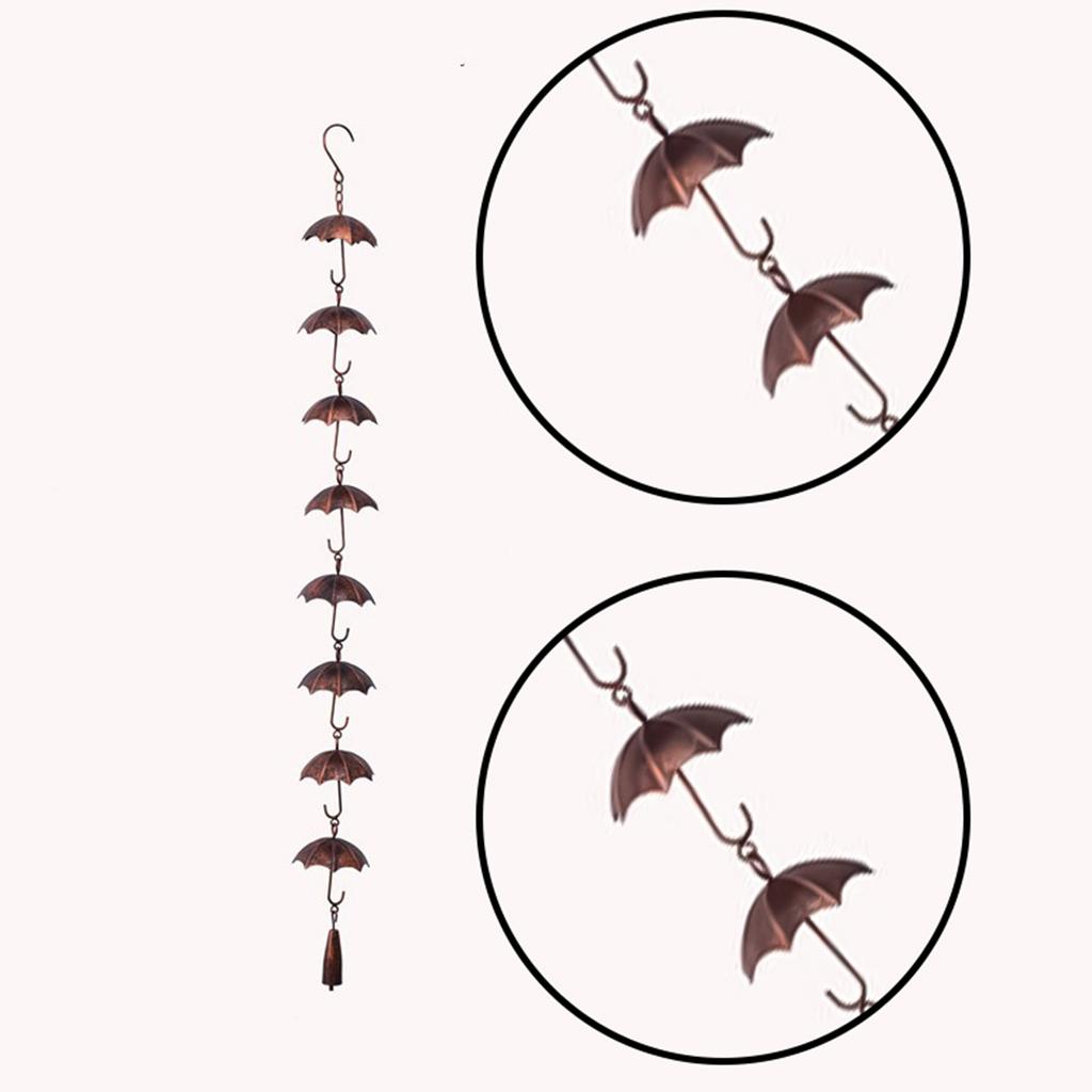 Садовый креативный зонтик, металлическая цепь для сбора дождя, улавливатель дождя для желоба, украшения крыши, металлическая цепь для дренажа, водосточная труба