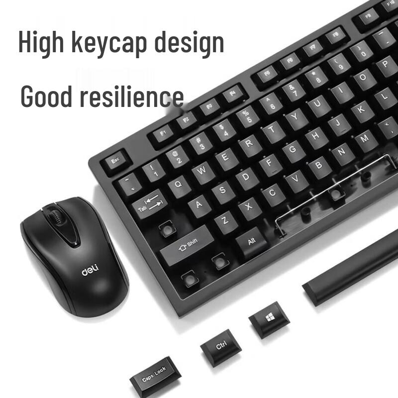 Deli 3729ES Full-Size Wired Keyboard and Mouse Set