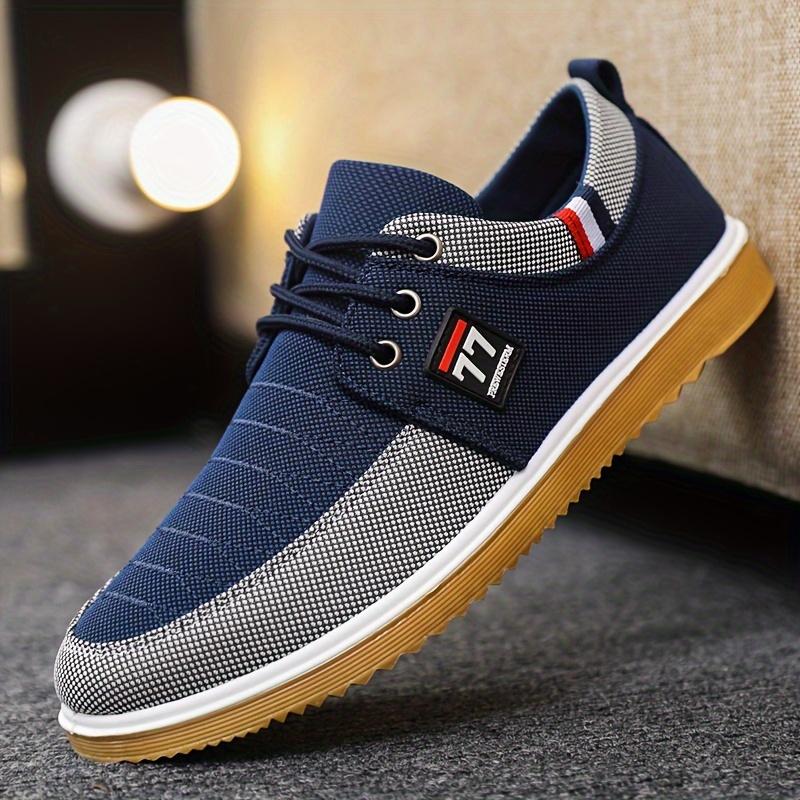 Мужская повседневная парусиновая обувь, дышащая износостойкая нескользящая обувь на шнуровке для активного отдыха, весна-лето и осень