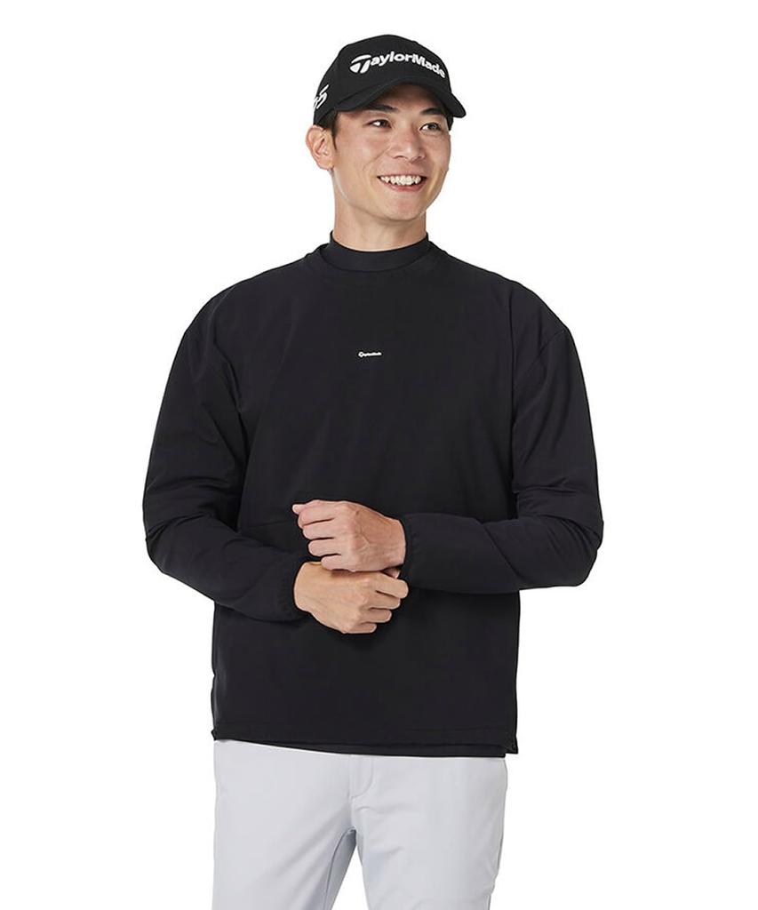 TaylorMade Removable Sleeve Long Sleeve Crew Jacket, Black, Size M, Men's, 2024FW UN349