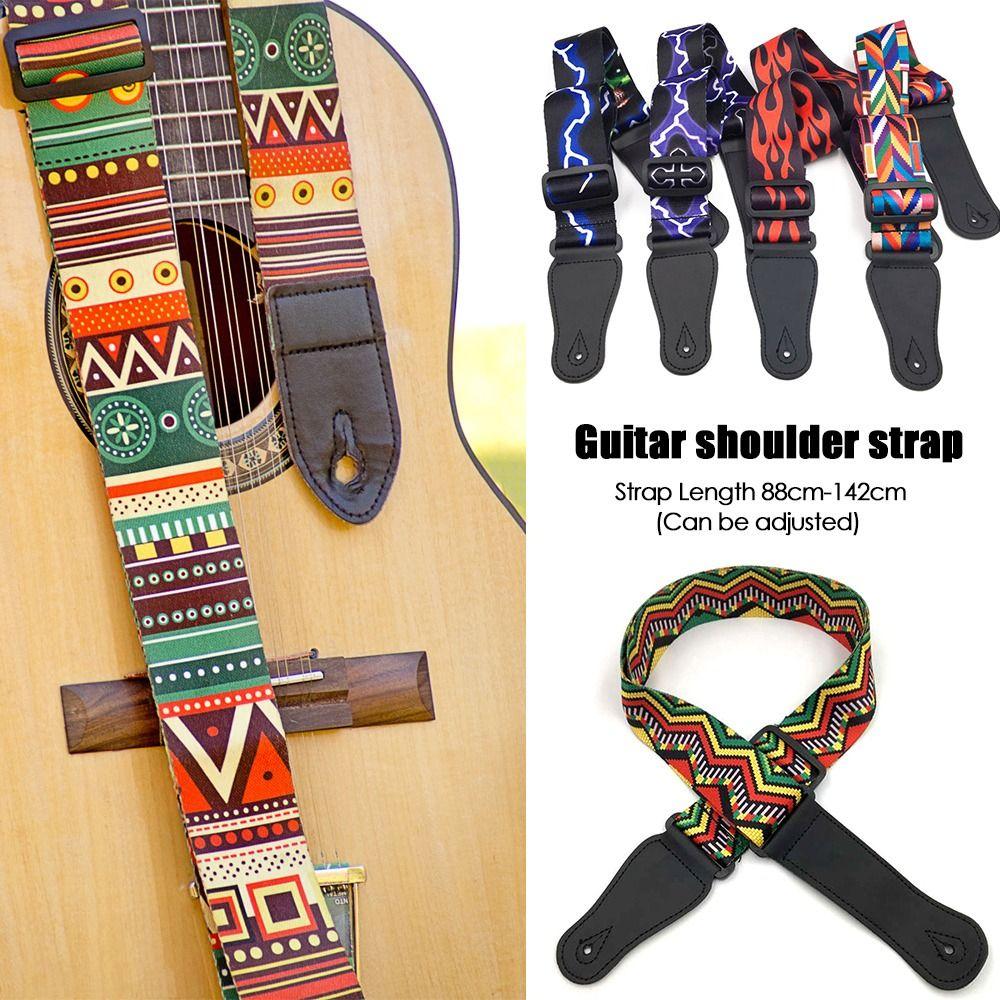sale Nylon Ethnic Style Adjustable Belt Musical Instrument Straps Guitar Accessories Ukulele Strap