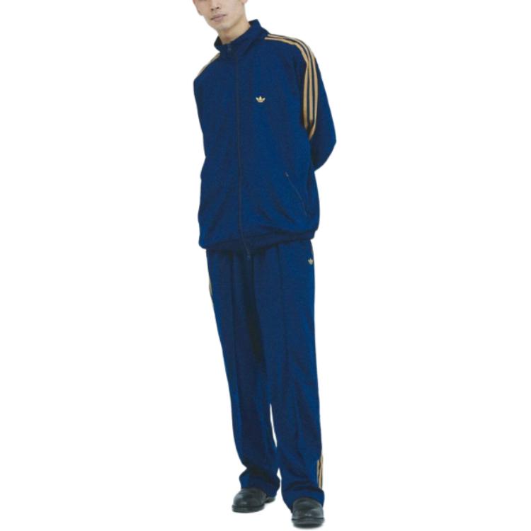 adidas Оригинальный спортивный костюм BECKENBAUER AW24 Куртки и пальто Мужской Синий Желтый JD5268