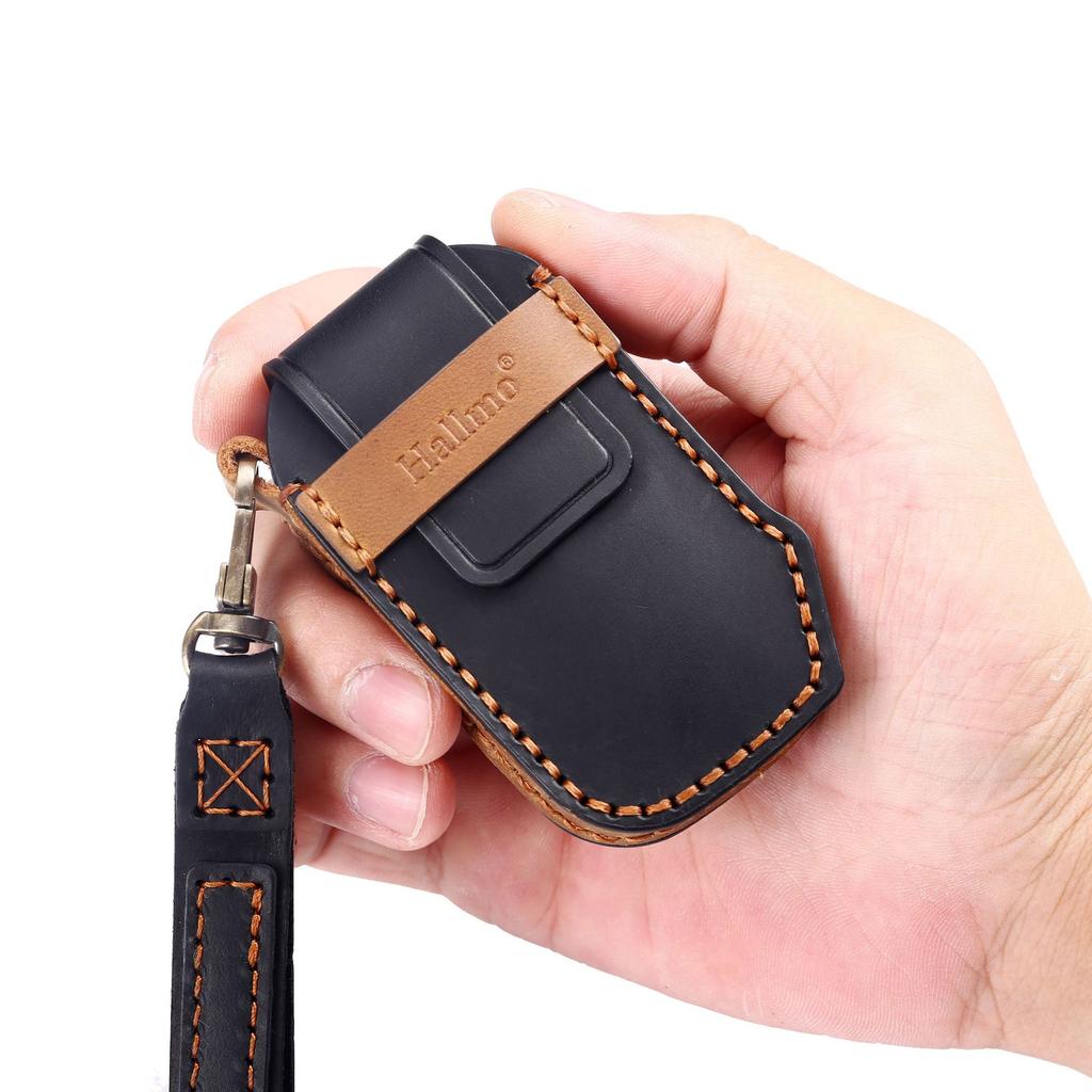 Кожаный чехол для ключей от машины, брелок, аксессуары для Kia 7 Button K5 Sorento Sportage R Stinger Carnival EX SX Fiesta, держатель для ключей