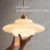 Nordic Cream Wind Glass Pendant Light Art Decorative Hanging Lamp For Kitchen Island Dining Room Bedside Modern LED E27 Fixture