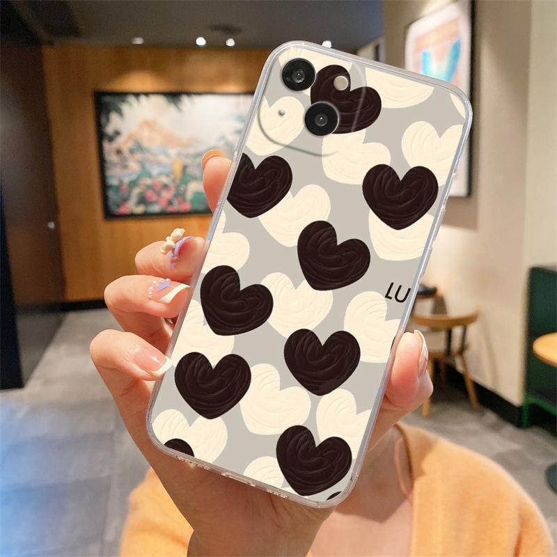 Милый прозрачный чехол для телефона BEAR для iPhone 15 14 13 12 Mini 11 Pro Max XS X XR 7 8 Plus, прозрачный противоударный силиконовый чехол
