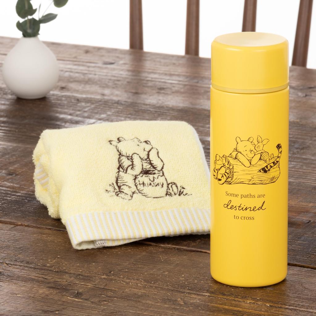 Maebata Disney Winnie the Pooh Thermos Bottle Towel 52908 & Set, 230ml, D-WP34,