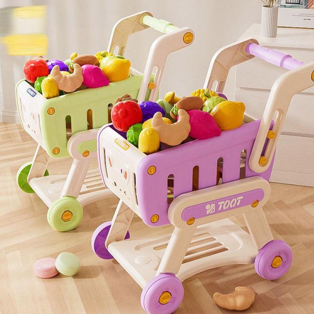 32PCS/Set Fruit Snacks Kitchen Toy Simulation Design Role Playing Toy NEW Shopping Cart Toy Gift
