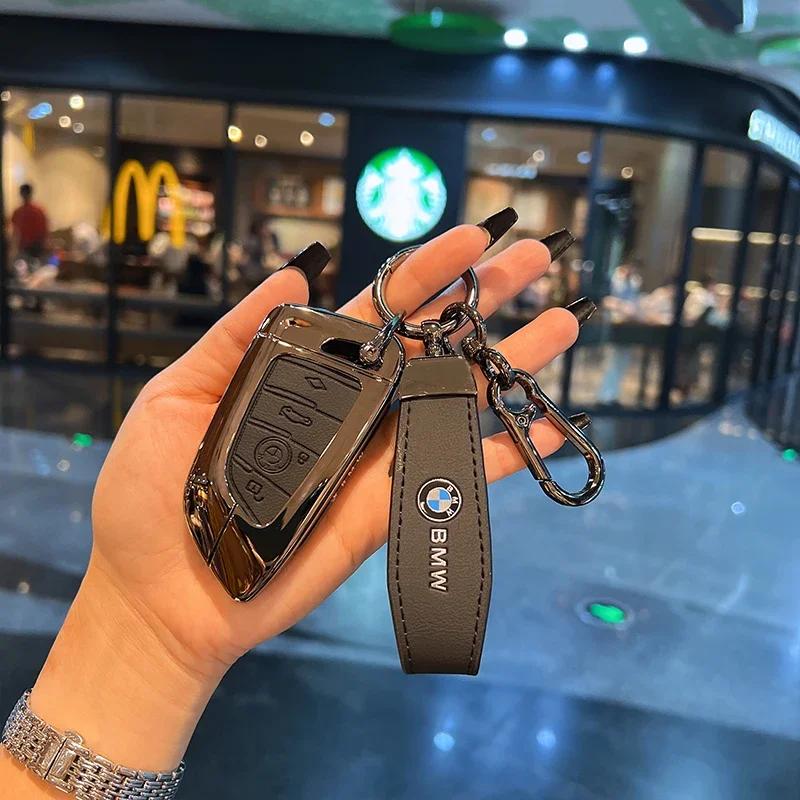 Car Key Case Cover Fob Keyring For BMW F30 F11 X3 F25 Serie 1 E39 X4 G20 X5 G05 F40 X6 F44 216 X1 G30 320i Car Styling KGT4