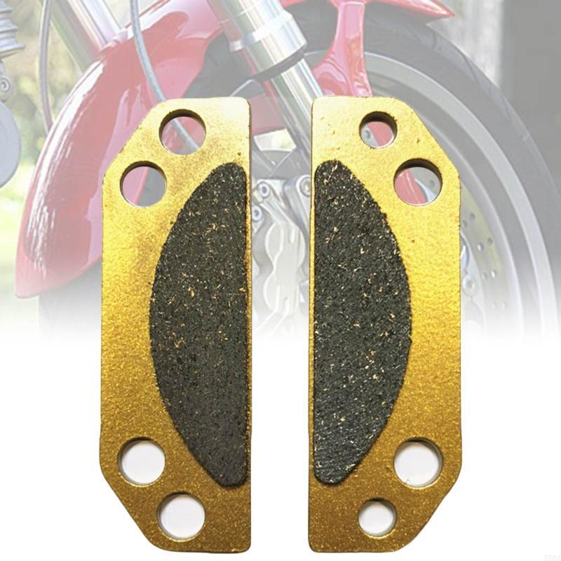 57BA 2Pcs Anti-rust Metal Parking Brake Pads 2203147 Motorbike Front Disc Brake Plate Motorcycle Rear Brake Pads