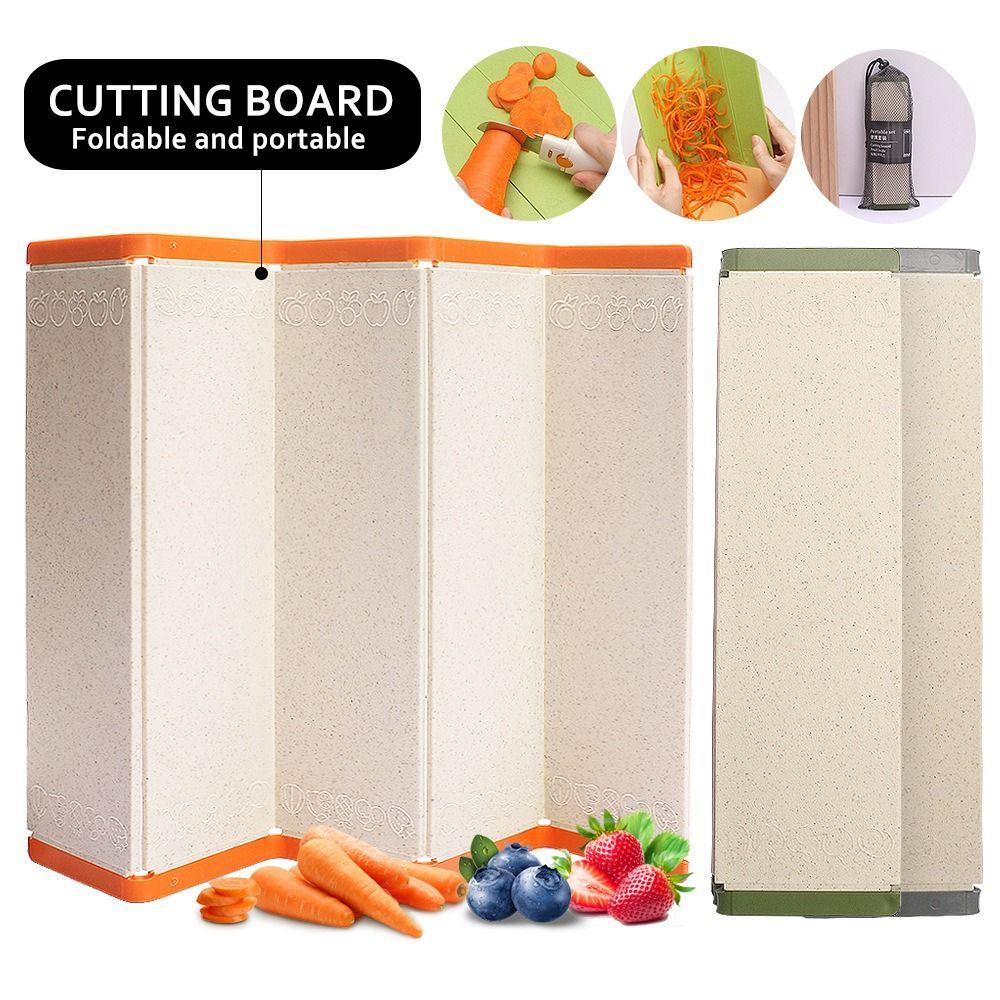 Easy to Use Kitchen Cutting Board Odorless Wheat Straw Chopping Board Folding Cutting Board  Travel