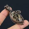 Turitella Fossil Gemstone Copper Wire Wrap Handmade Pendant Jewelry For Gift