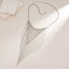Charm Tassel Necklace Triangle Bohemian Collarbone Chain Fashion Multi Layer Necklace  Women