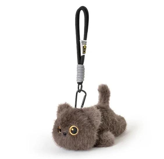 Плюшевые игрушки Черный кот Милые животные Сиамский котенок Прекрасная мягкая кукла Мультяшный кот Брелок Плюшевая игрушка Подарок на День рождения Рождество