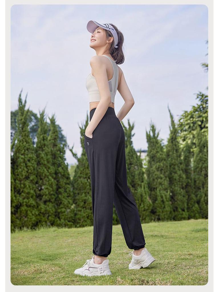 Plus Size Women's Quick-Dry Ice Silk Sun Protection Pants - Slimming, Breathable, Mosquito-Repellent Outdoor Sportswear