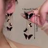 Elegant Butterfly Pendant Earrings Shiny Rhinestone Alloy Long Drop Earrings Black Red Dangle Earrings Party Occasions