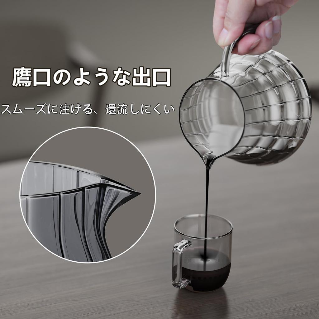 ESTVLB Coffee Heat Resistant Wooden Coffee with For 2 To 4 Coffee Drip Microwave with Hand Drip Coffee Coffee Drip Coffee Shop Server, Glass, Holder,