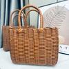 Wear Resistant PVC Woven Picnic Basket For Camping Outdoor Gatherings And Beach Parties With Large Capacity