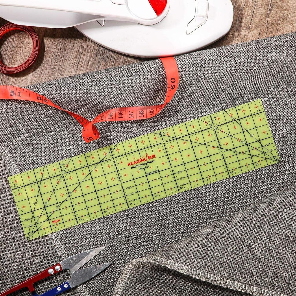 Горячая линейка для утюга Горячая гладильная измерительная линейка для шитья Аксессуары для подгибки Инструмент для прессования Термостойкие аксессуары Инструмент для квилтинга своими руками