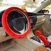 Автомобильный чехол на руль из теплого меха Универсальные плюшевые чехлы на руль автомобиля