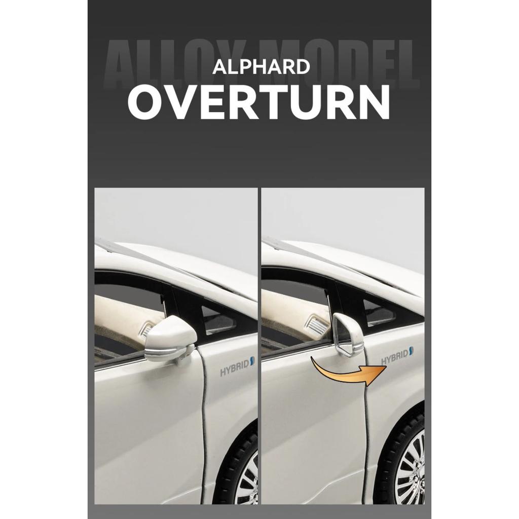 1/18 Toyota Alphard MPV Сплав Литой Игрушечная Модель Автомобиля Звук и Свет Детская Игрушка Коллекционные Предметы Подарок на День Рождения