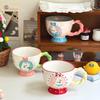 Высокоценная рельефная кружка для завтрака из керамики с подглазурной росписью, большая, для девочек, сувенир на день рождения