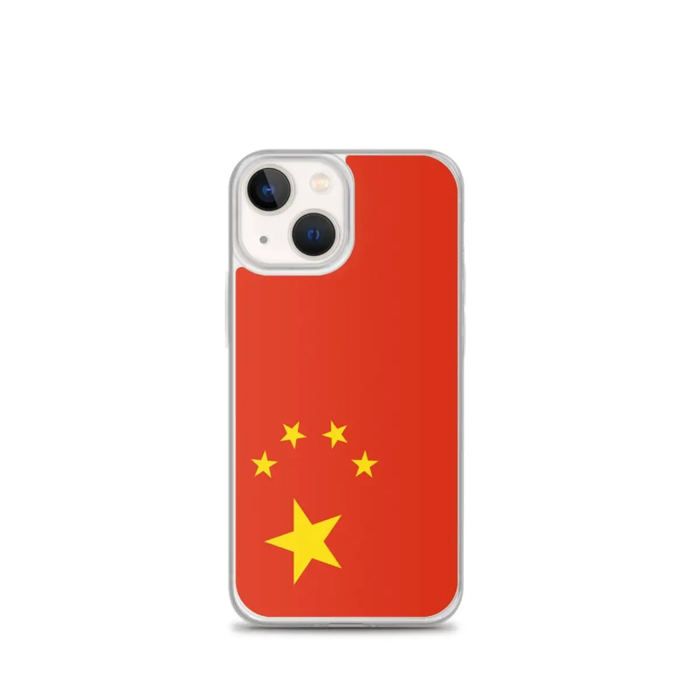 Coque Téléphone – Drapeau de la Chine – Compatible iPhone 13 mini – Étui Souple – Résistant et Antichoc - Silicone - Pixelforma