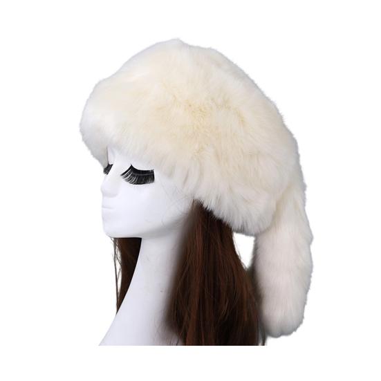 Winter Hat Ethnic Style Design Ear Protection Thickened Lining Faux Fur Ball Women Hat