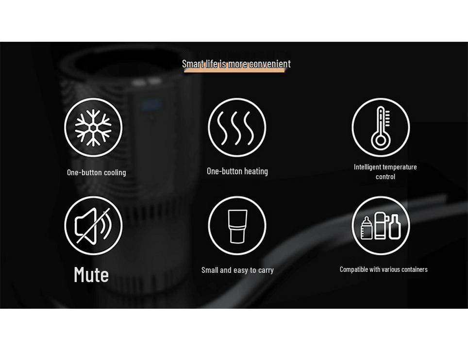 Портативный автомобильный стакан для нагрева и охлаждения: Компактный холодильник для горячих/холодных чашек для дома и автомобиля
