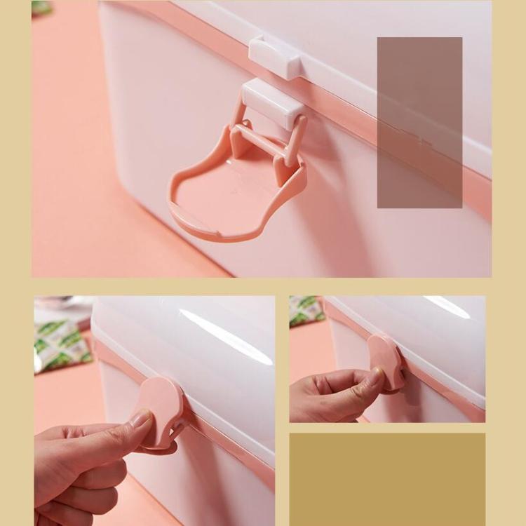 Multifunctional Dustproof Jewelry Cosmetic Plastic Box Household Portable Medicine Box Case