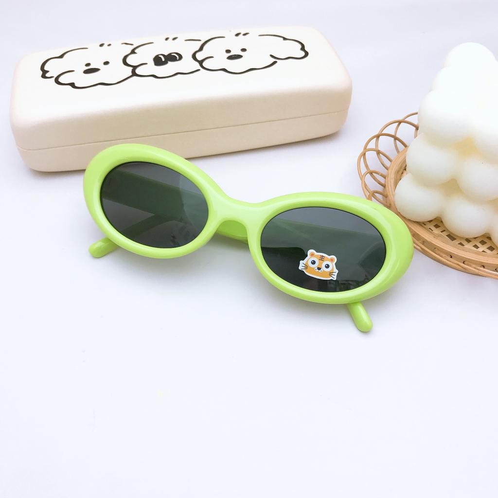 Stylish And Simple Oval Small Frame Children'S Sunglasses Baby Sunglasses Silicone Polarized Children Cute Girls Glasses Tide