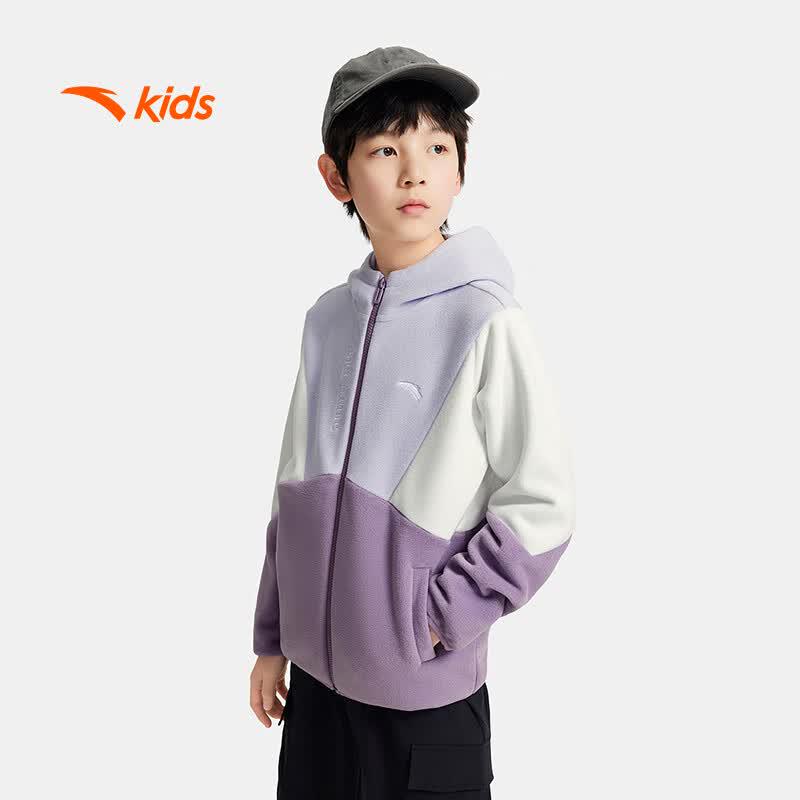 Anta Kids Fleece Hooded Jacket
