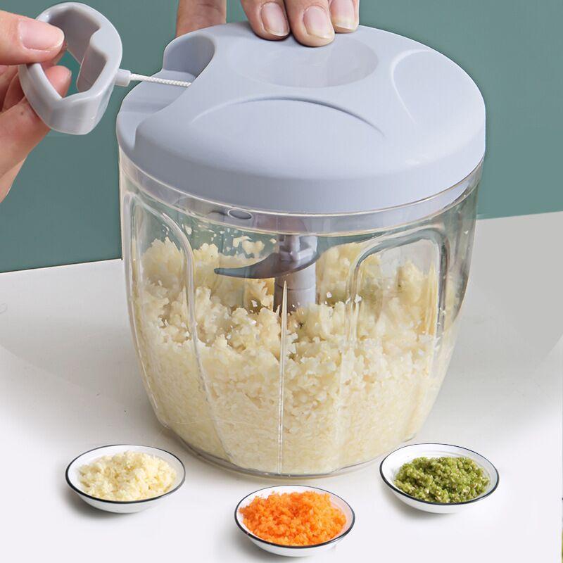 500/900ML Garlic Chopper Meat Grinder Manual Rotate Vegetable Cutter Chopper Slicer Fruit Garlic Crusher Kitchen Gadget Blenders
