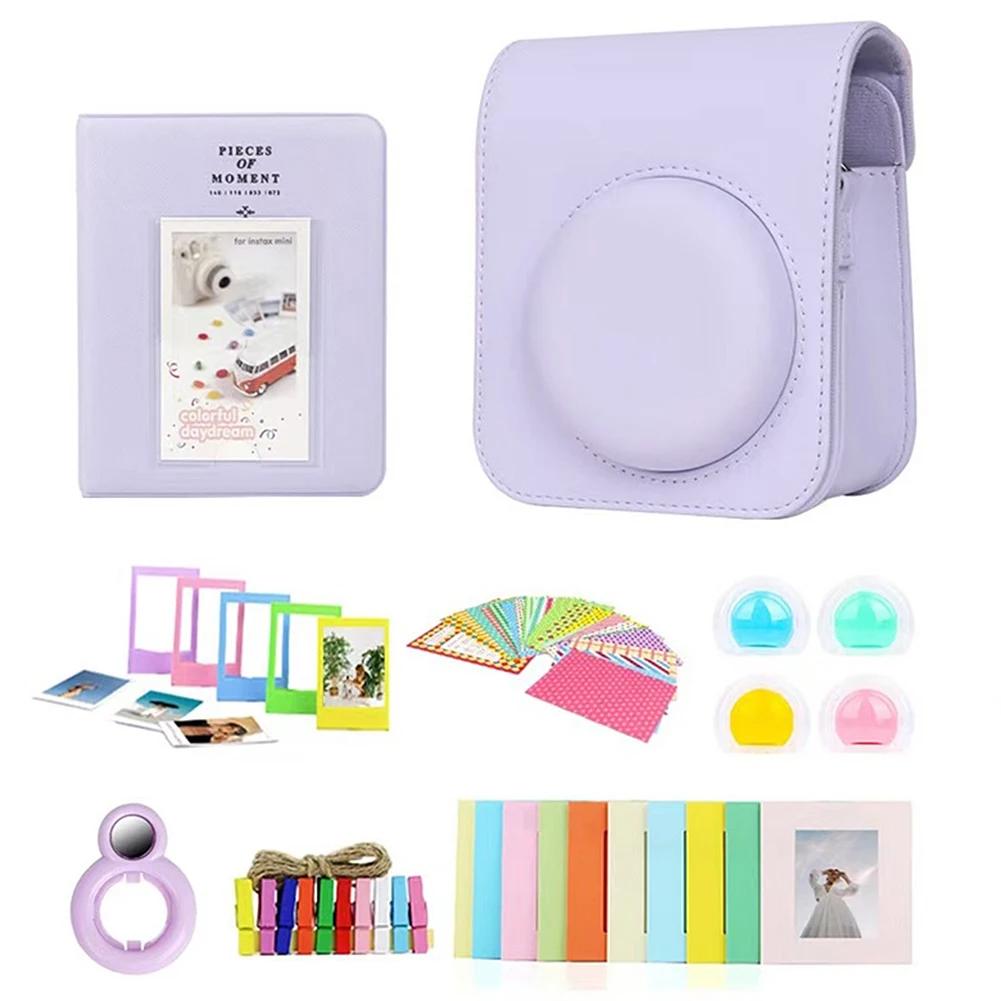 For Fujifilm Instax Mini 12 Instant Camera 7 In 1 Camera Part Set with Camera bag/Album Sticker/Photo Frame/Selfie Lens/Filter