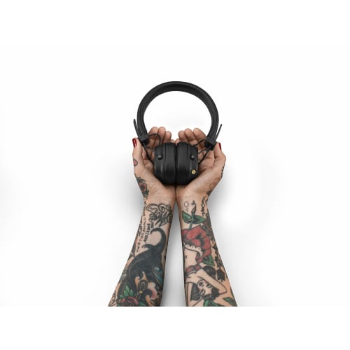 Marshall Major IV Wireless On-Ear Headphones, Black, 80 Hours of Playtime, Qi Charging, and Call Support