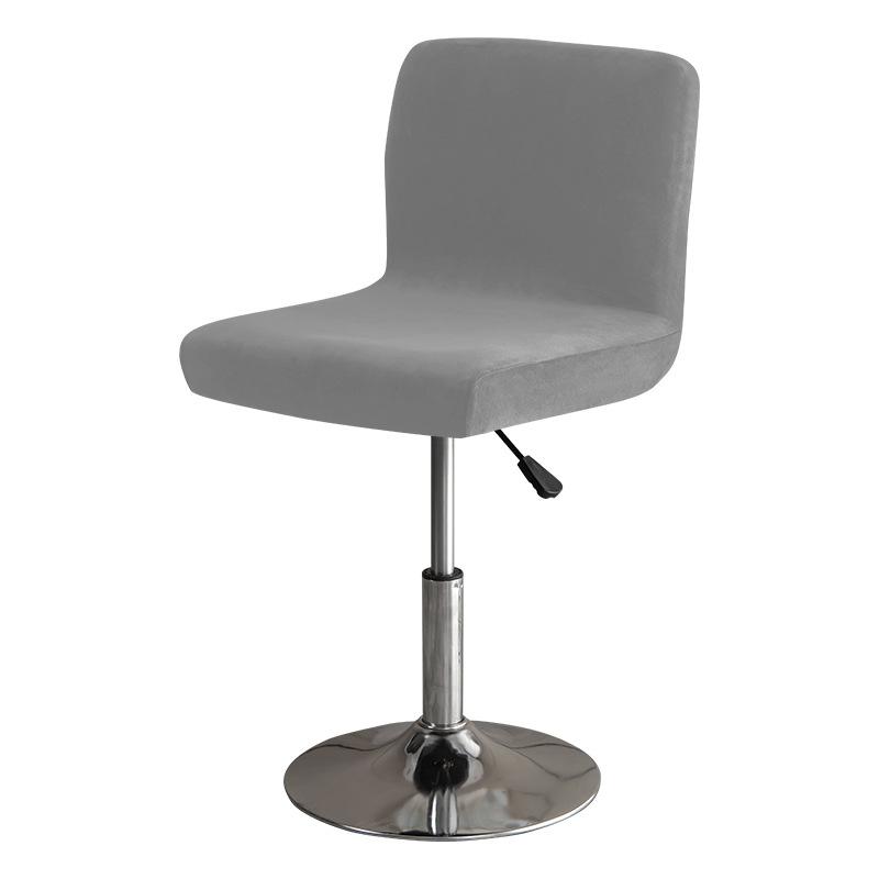 Толстый бархатный чехол на стул для барного стула, однотонные плюшевые вращающиеся чехлы на стулья, эластичные чехлы из спандекса с низкой спинкой, чехлы на обеденное сиденье