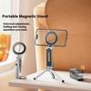 Магнитный держатель для телефона-планшета Портативный магнитный держатель для телефона Алюминиевый сплав 360° вращающийся складной штатив для путешествий/автомобиля/стола