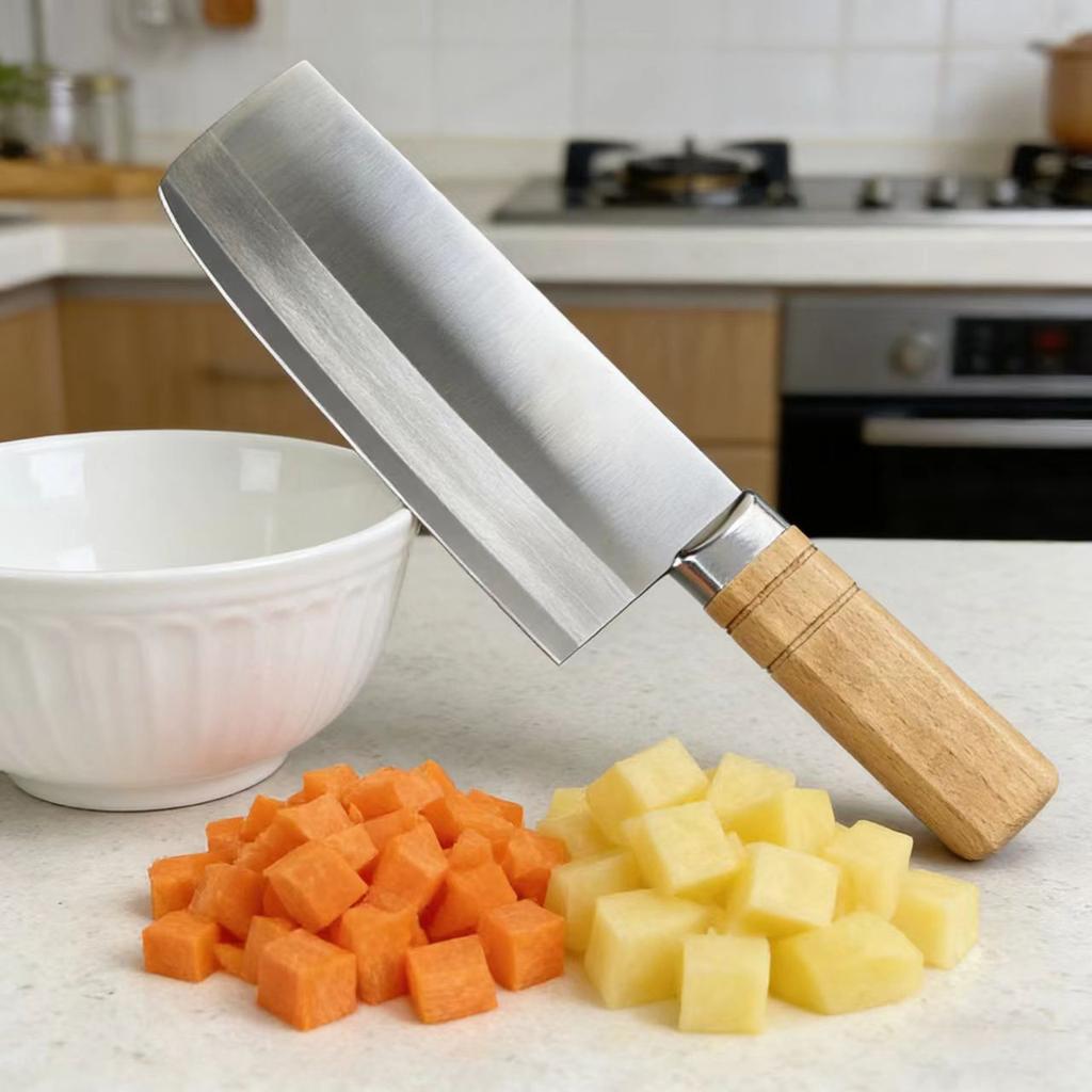 6.8 Inch Nakiri Knife Powder Alloy Steel 10Cr15Mov Blade Wood Handle Chef Slicing Sushi Vegetables Cleaver Meat Kitchen Knives