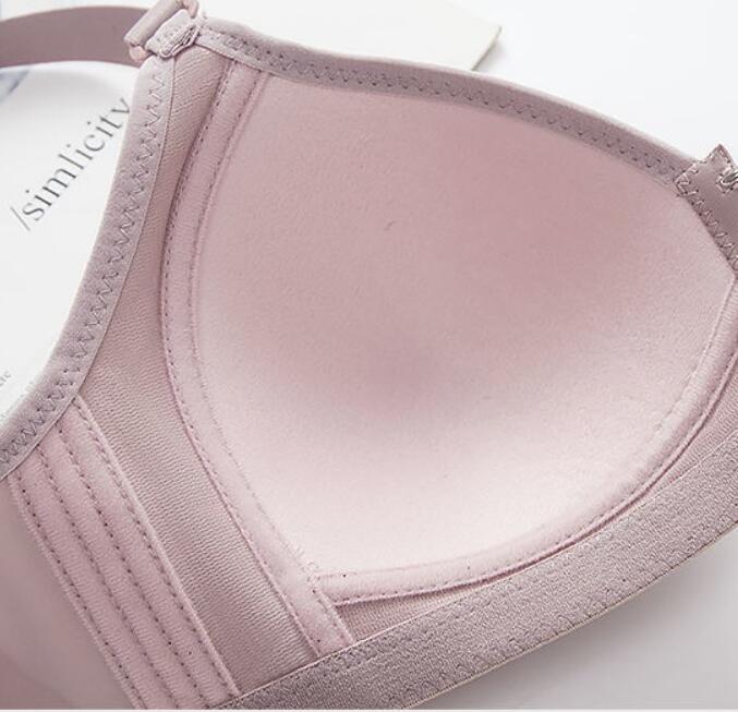 Бюстгальтер с пряжкой спереди, большой размер, без стальных колец, нижнее белье для мам, женский дышащий регулируемый тонкий бюстгальтер пуш-ап