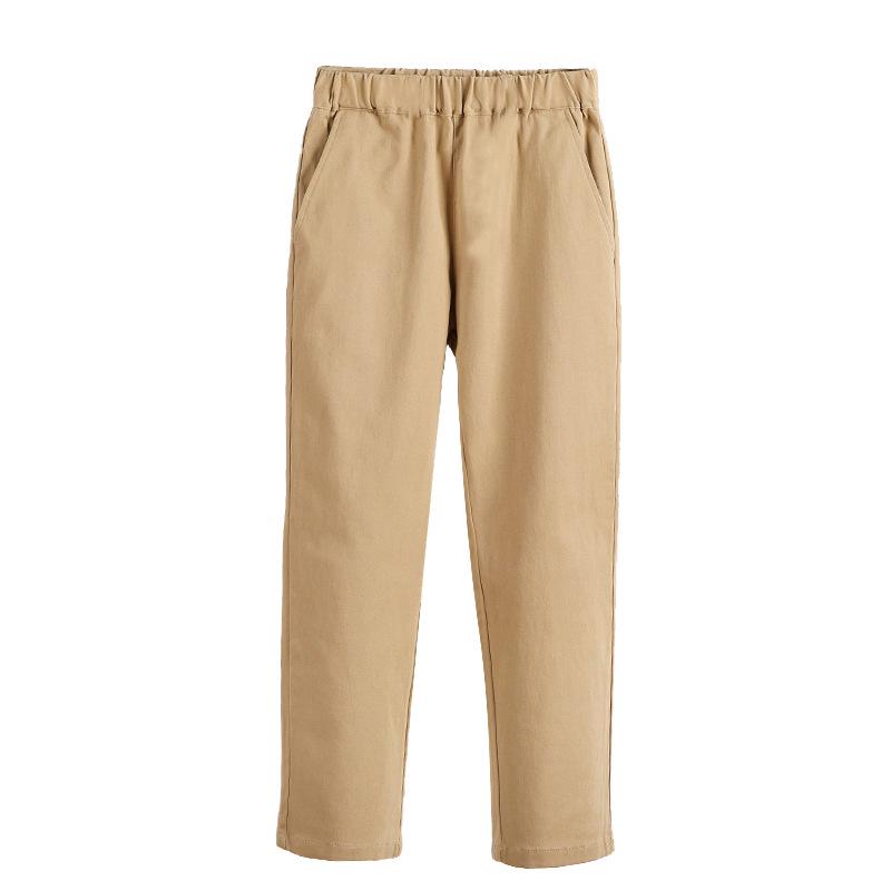 Детские брюки цвета хаки и темно-синие для школьной формы – Чистый хлопок, Функциональные, Свободного кроя