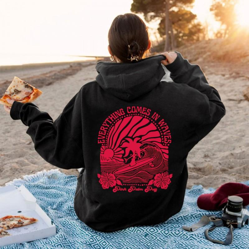 2026 Winter Unisex Hoodie Graphic Print Loose Fit Streetwear Sweatshirt