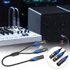 50cm 1 XLR Female To 2 XLR Male XLR Y Splitter Cable XLR Female To Dual XLR Male Y Splitter Mic Cable Microphone Splitter Cord