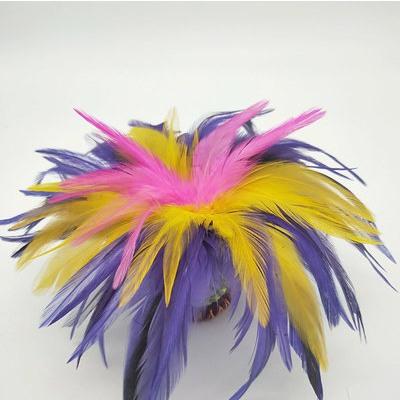 Pure Handmade Colorful Feather Feather Shuttlecock Children'S Small Shuttlecock With Rope Is Durable To Kick