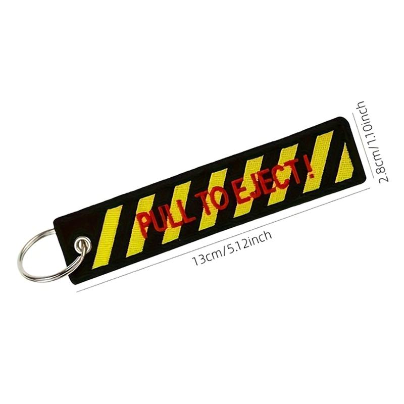 1 шт. набор распродажа обе стороны вышивка не тянуть предупреждающая линия опасность красная бирка мотоцикл авиационный брелок сумка аксессуары