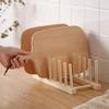 Multifunctional Drain Rack Wooden Plate Rack Dish Rack Kitchen Organizer for Plates/Cutting Boards/Plates/Cups/Pot Lid