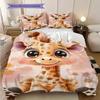 Giraffe Pattern Bedding Quilt Set Quilt Cover Pillowcase Home Decoration Birthday Gift (1 * duvet cover + 2 * pillowcase, without core)